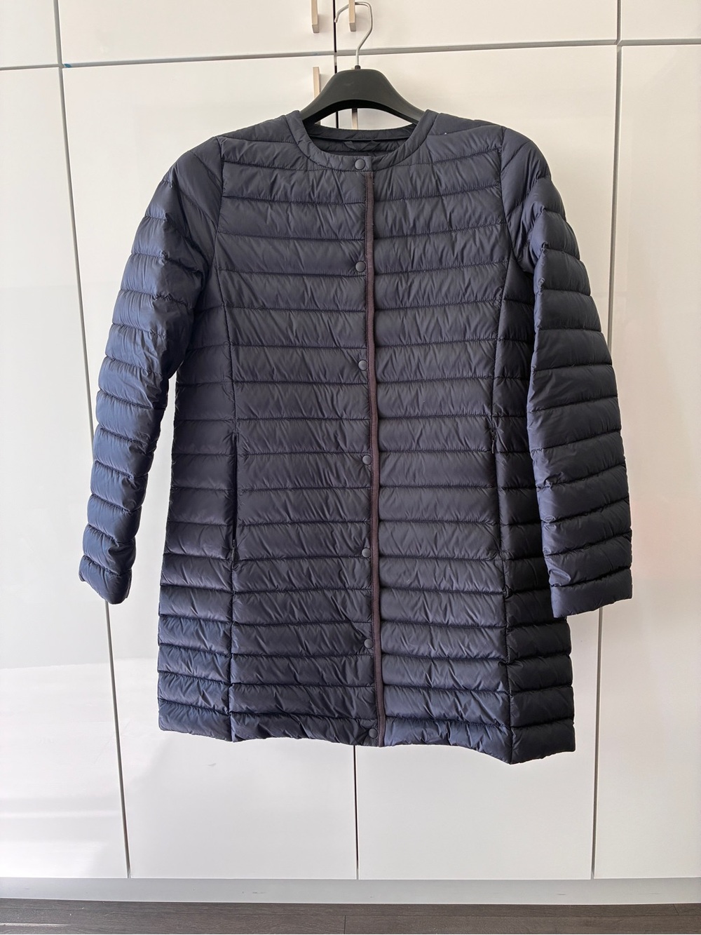 Kenneth Cole Navy Quilted Lightweight Puffer Coat